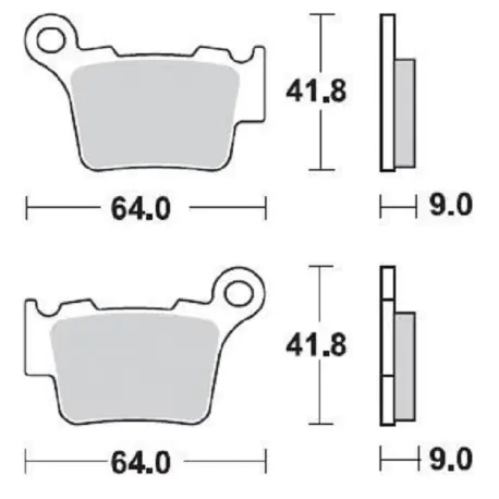 PLAQUETTES DE FREIN ARRIERE MO92 LOISIR BENDIX KAWASAKI KX 65 00/15