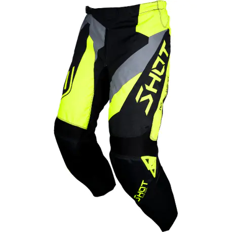PANTALON MOTO CROSS SHOT 2018 DEVO ALERT NEON JAUNE GRIS