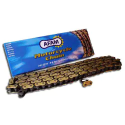 Chaine de transmition AFAM 520 MX4-G Or attache type semi-pressée