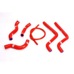Durites de radiateur SAMCO type origine rouge - 6 durites Honda CR125 01-02