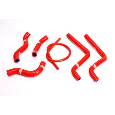 Durites de radiateur SAMCO type origine rouge - 6 durites Honda CR125 01-02