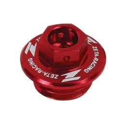 Bouchon de remplissage d'huile Zeta ROUGE SUZUKI 80-85-125-250 RM 250-450 RMZ 2001-18