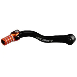 SELECTEUR DE VITESSE SCAR noir mat embout orange KTM SX 65 2007/19