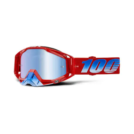 LUNETTES MASQUE CROSS 100% RACECRAFT GOGGLE KUTIAKIN ROUGE MIROIR BLEU LUNETTES MASQUE CROSS 100% RACECRAFT GOGGLE KUTIAKIN ROUGE MIROIR BLEU