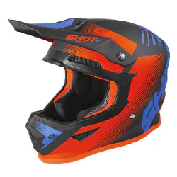 CASQUE FURIOUS TRUST BLACK CYAN NEON ORANGE MATT