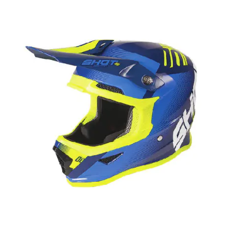 CASQUE FURIOUS KID TRUST DEEP BLUE NEON YELLOW GLOSSY