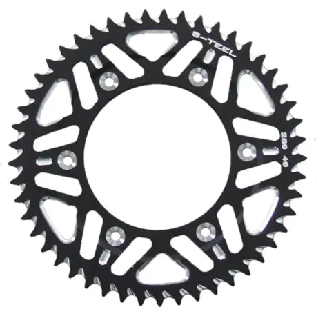 Couronne S-TEEL alu rouge type 210 pas 520 HONDA