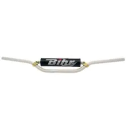 GUIDON MX ONE BIHR ALU 22.2mm ET MOUSSE CR CRF 125 250 450 BLANC