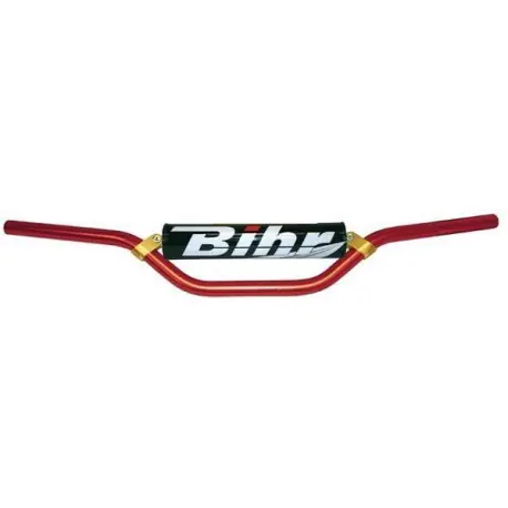 GUIDON MX ONE BIHR ALU 22.2mm ET MOUSSE CR CRF 125 250 450 ROUGE
