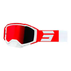 LUNETTES MASQUE MOTO CROSS SHOT RACEGEAR CORE BLANC ROUGE