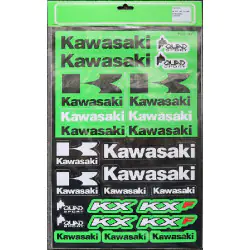 PLANCHE 43 cm X 29 cm STICKERS AUTOCOLLANT KIT PLANO KAWASAKI