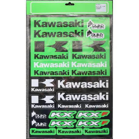 PLANCHE 43 cm X 29 cm STICKERS AUTOCOLLANT KIT PLANO KAWASAKI
