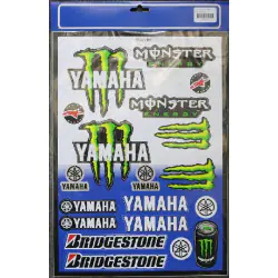 PLANCHE 40 cm X 29 cm STICKERS AUTOCOLLANT KIT PLANO YAMAHA MONSTER