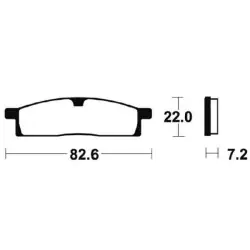 PLAQUETTE DE FREIN AVANT MO89 LOISIR BENDIX YAMAHA YZ 85 02/15