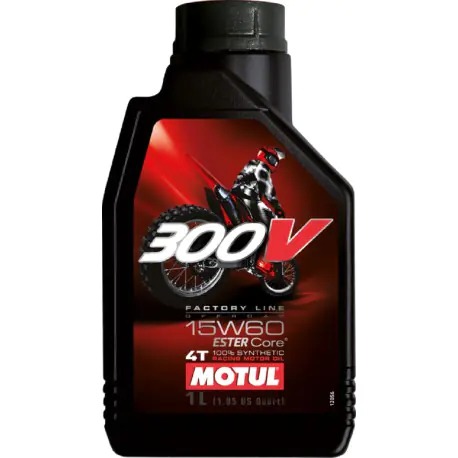 HUILE MOTUL 300V FACTORY LINE OFF ROAD 15W60 4T 100% Synthétique 1 LITRE