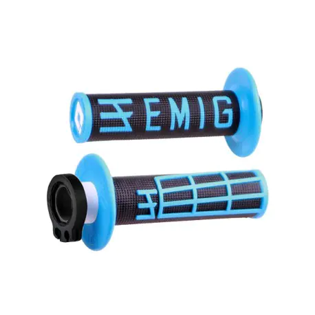 POIGNEES LOCK-ON-ODI EMIG VERSION FLUO V2 NOIR/VERT SEMI-GAUFRE 4 TEMPS POIGNEES LOCK-ON-ODI EMIG VERSION FLUO V2 NOIR/VERT SEMI-GAUFRE 4 TEMPS