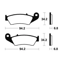 PLAQUETTE DE FREIN AVANT MO89 LOISIR BENDIX YAMAHA YZ 85 02/15