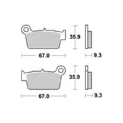 PLAQUETTES DE FREIN ARRIERE AP RACING LMP390ORR YAMAHA YZF 450 03/15