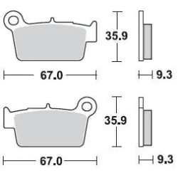 PLAQUETTES DE FREIN ARRIERE BRAKING YAMAHA WRF 250 03/16